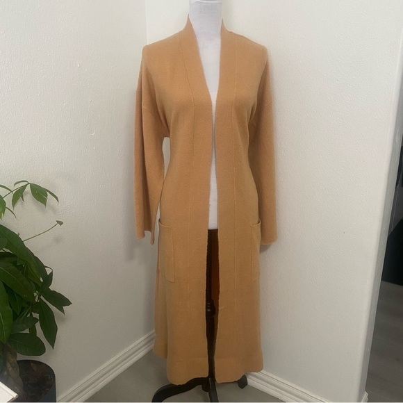 ASOS • Threadbare Longline Soft Camel Cardigan with Tie-belt and Pockets Sz 6NWT - Picture 1 of 10